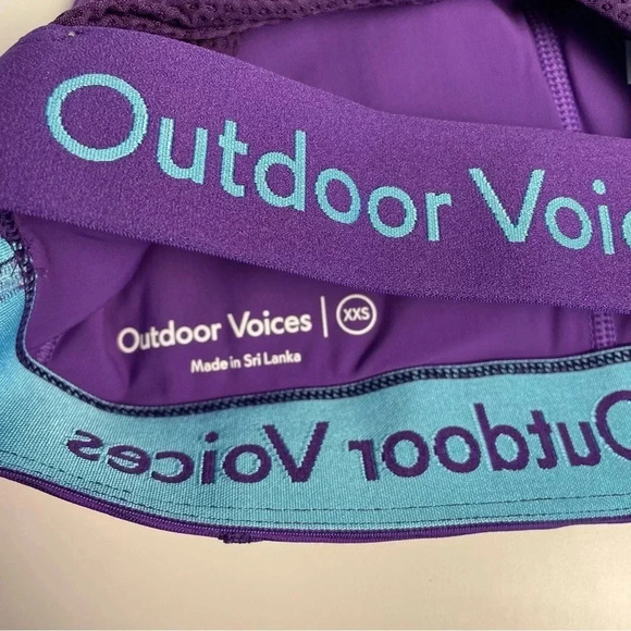 Outdoor Voices Doing Things Bra XXS in Eggplant (Purple) Sports Yoga Pickle Ball - Picture 5 of 8